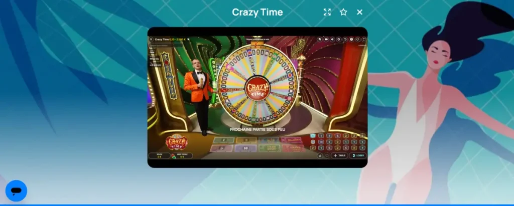 CRAZY TIME CASINO INTERFACE